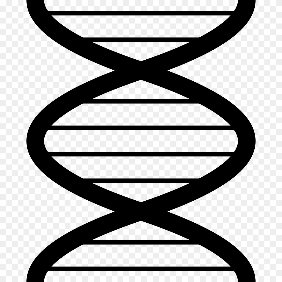 Plain Dna Icon, Gray Png