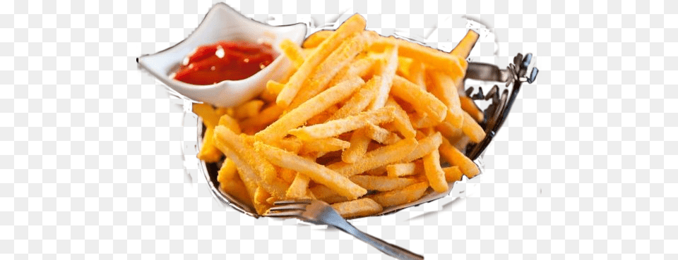 Plain Fries, Food, Ketchup, Food Presentation, Cutlery Png Image