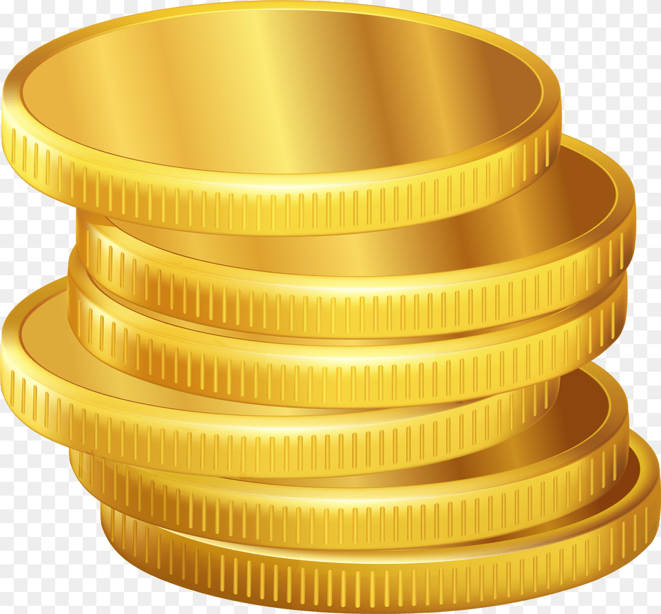 Plain Gold Coin Transparent U0026 Clipart Download Ywd Gold Coins Clipart, Cake, Dessert, Food, Wedding Free Png