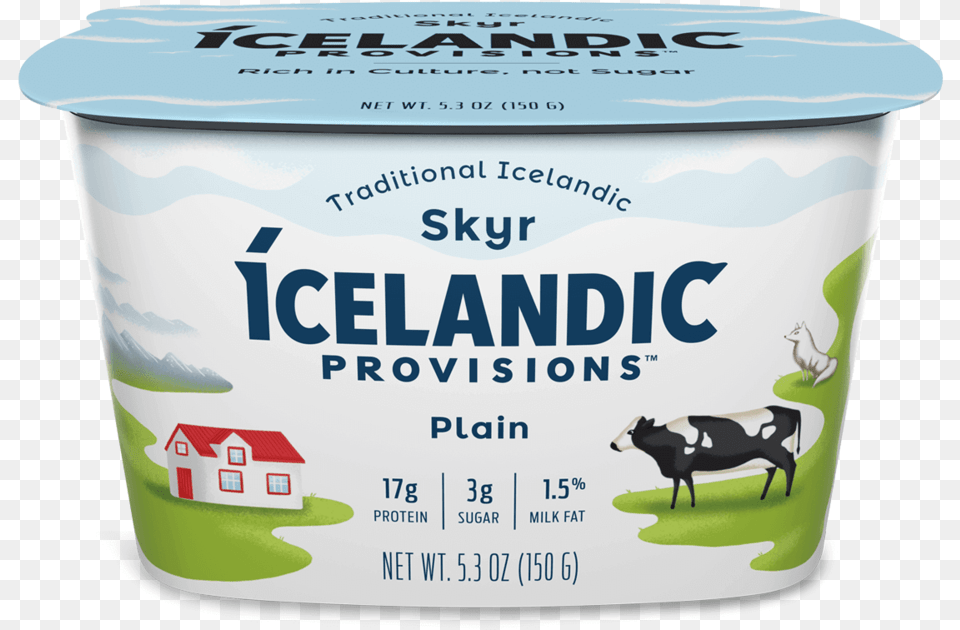 Plain Icelandic Provisions Plain Skyr, Dessert, Food, Yogurt, Animal Free Png