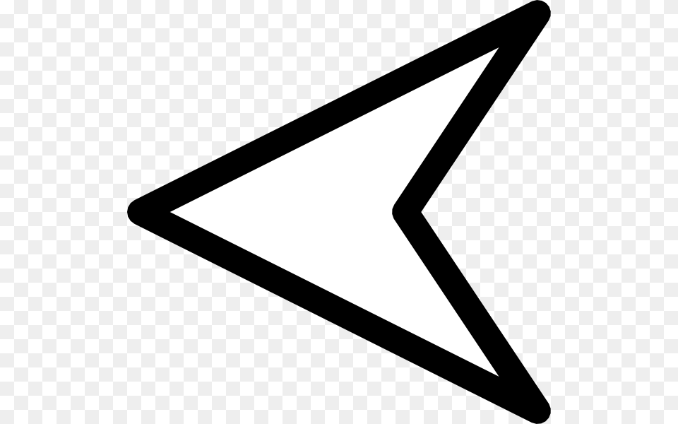 Plain Left White Arrow Clip Art, Triangle, Weapon, Arrowhead Png Image