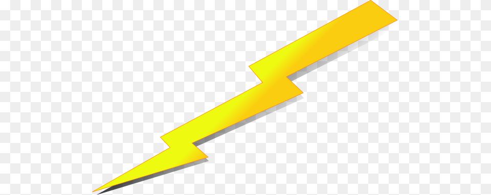 Plain Lightning Bolt With Shadow Clip Art, Weapon, Blade, Knife, Dagger Png