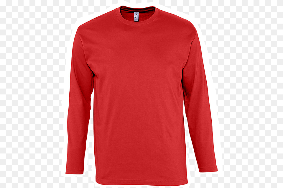 Plain Long Sleeve T Shirt Red Plain Long Sleeve Tshirts, Clothing, Long Sleeve, Coat Png Image