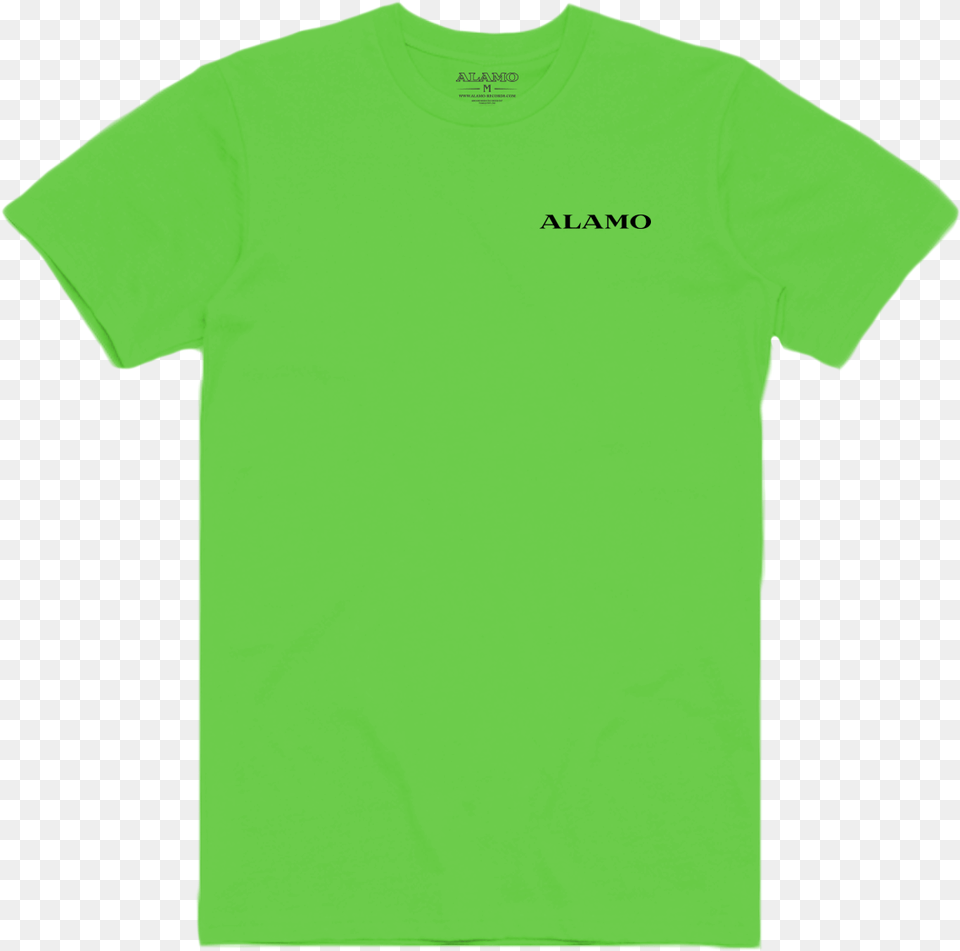 Plain Neon Green T Shirt, Clothing, T-shirt Png Image