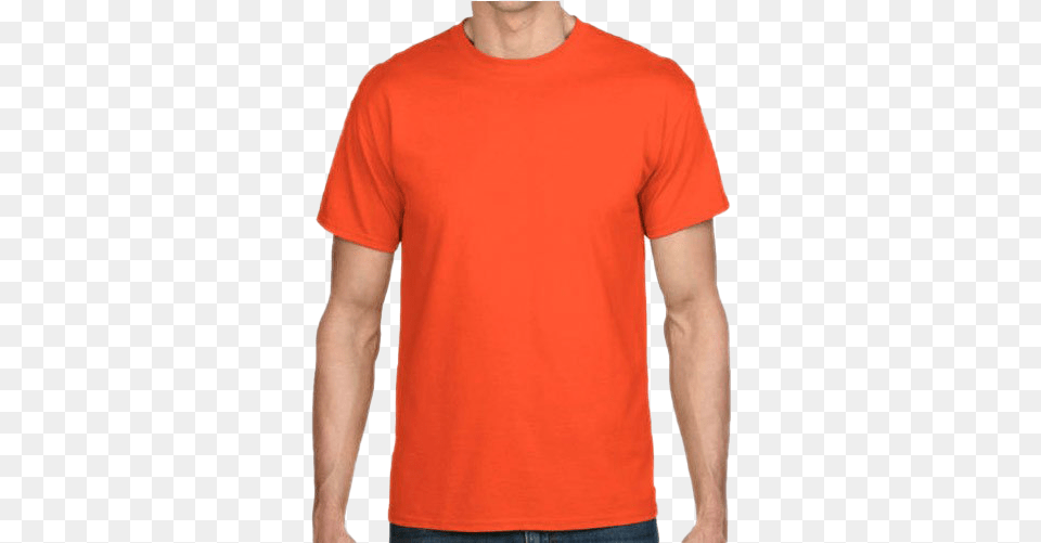 Plain Orange T Shirt Transparent Background Arts Mens Orange T Shirt, Clothing, T-shirt Free Png