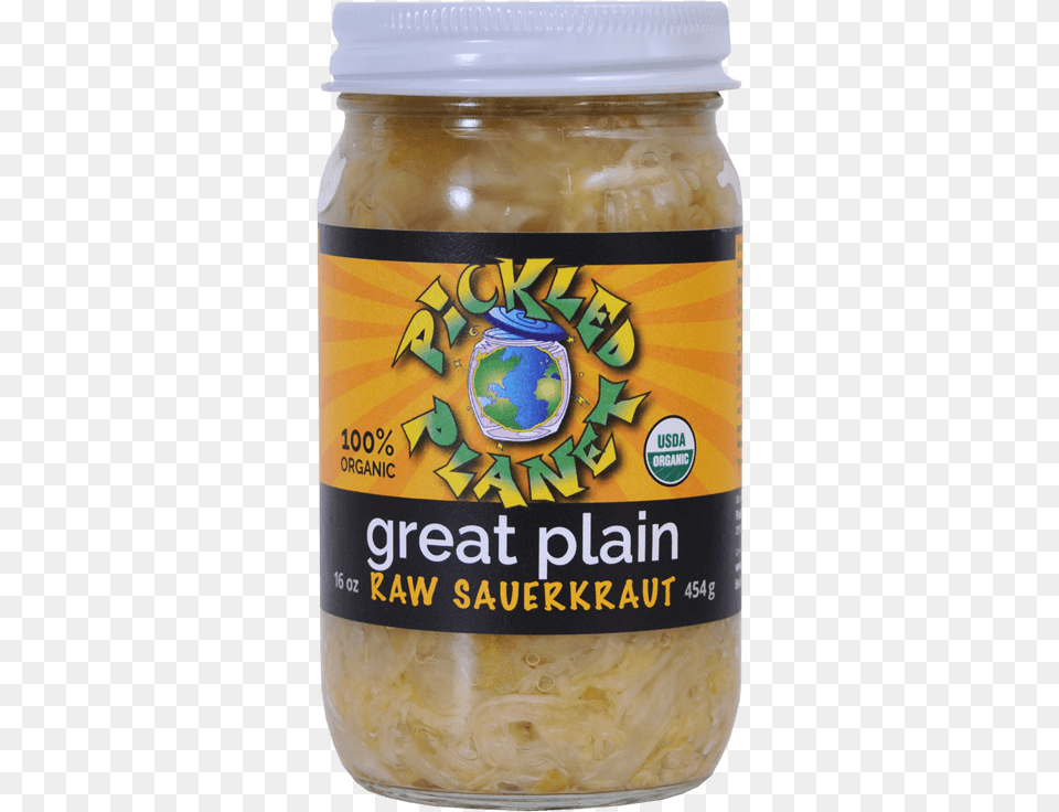 Plain Organic Fermented Sauerkraut Pickled Planet Sauerkraut, Food, Relish, Pickle, Jar Png