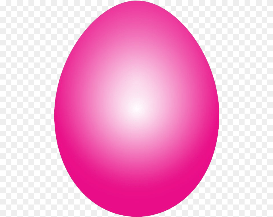 Plain Pink Easter Egg Pink Easter Egg Clipart, Sphere, Balloon, Disk, Food Free Png