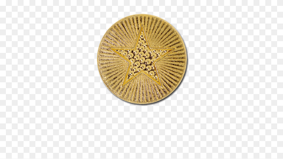 Plain Star Round Badge Circle, Gold Png