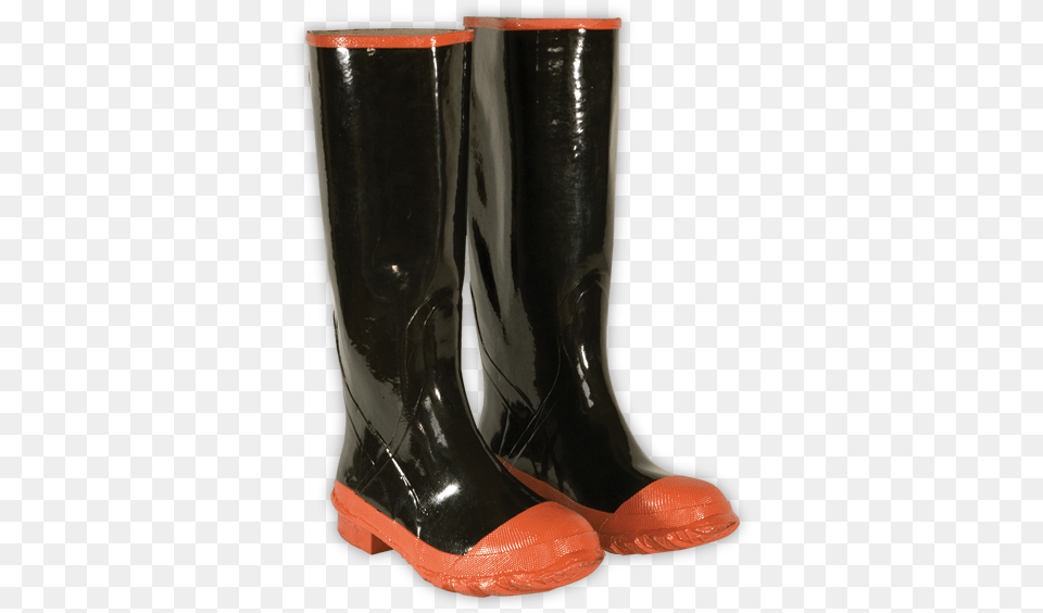 Plain Toe Rubber Rain Boots Zoom Black And Red Rubber Boots, Boot, Clothing, Footwear, Riding Boot Free Png