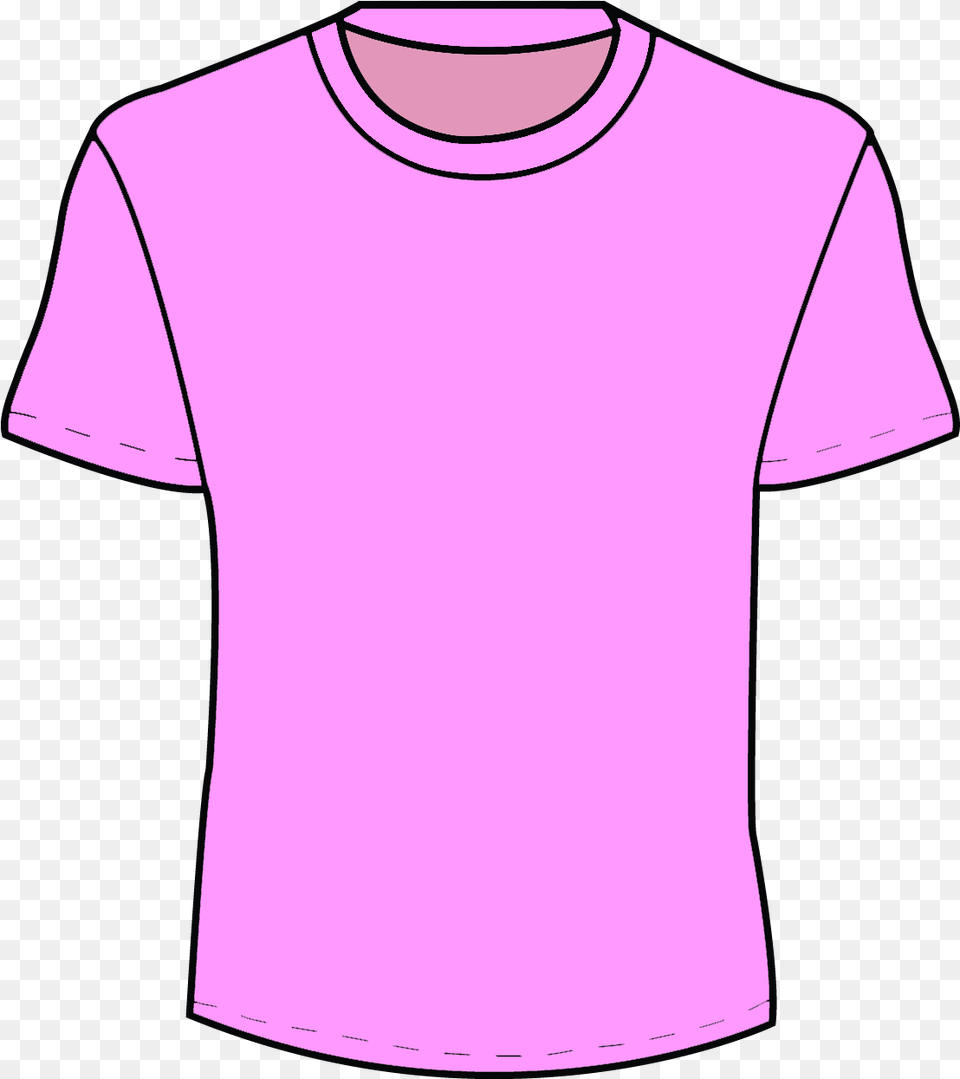 Plain Violet T Shirt Back Pink Shirt Clipart, Clothing, T-shirt Png Image