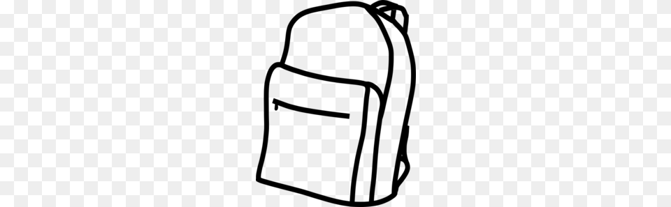 Plain White Backpack Clip Art, Gray Png Image