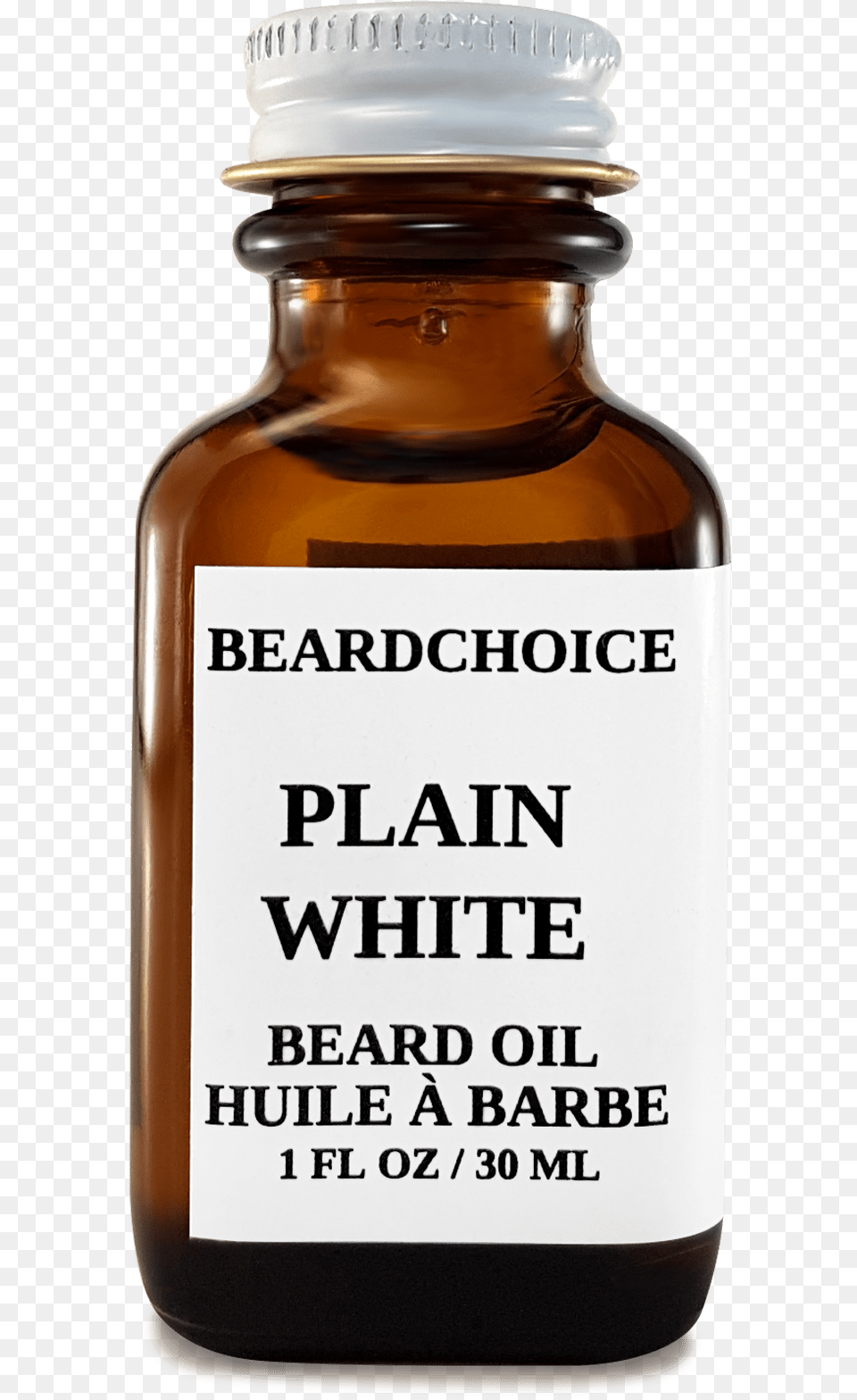 Plain White Beard Oil Glass Bottle, Food, Seasoning, Syrup, Aftershave Free Png Download