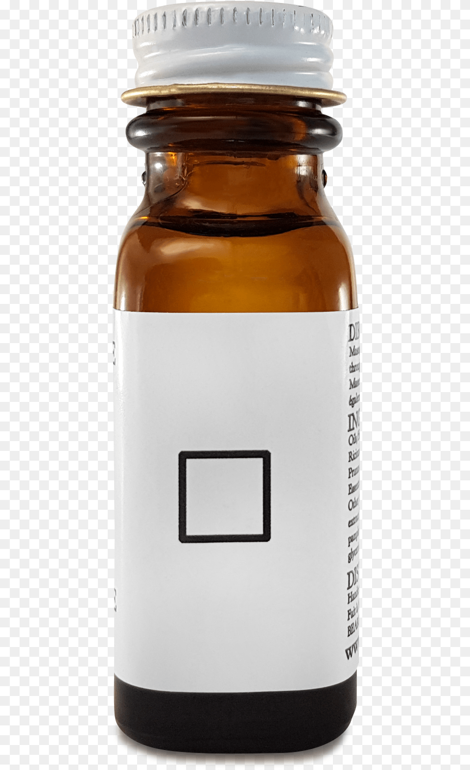 Plain White Beard Oil Glass Bottle, Jar, Alcohol, Beer, Beverage Free Png