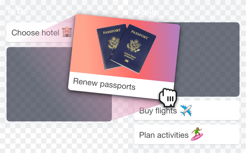 Plan Your Trip With Trello Us Passport, Text, Document, Id Cards, Person Free Transparent Png