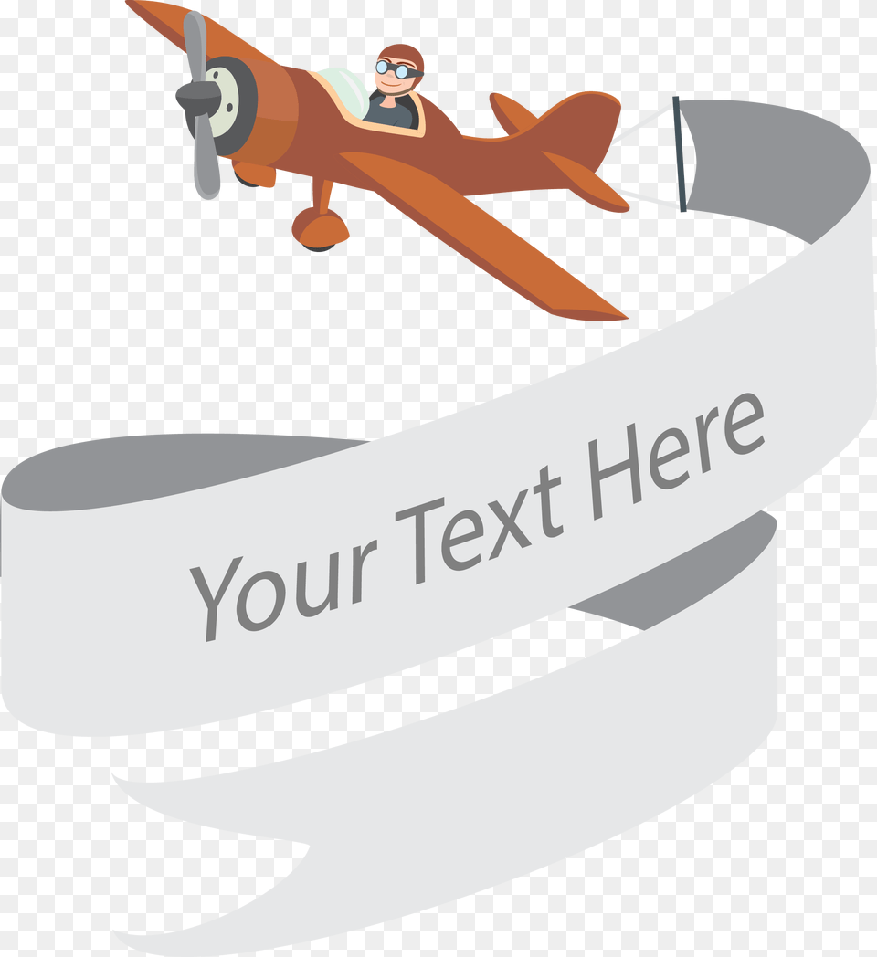 Plane Banner Amp Plane Banner Transparent Clipart Plane With Banner, Aircraft, Transportation, Vehicle, Animal Free Png Download