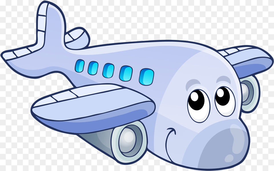 Plane Clipart Emoji Cartoon Plane Clipart, Aircraft, Transportation, Vehicle, Airliner Png