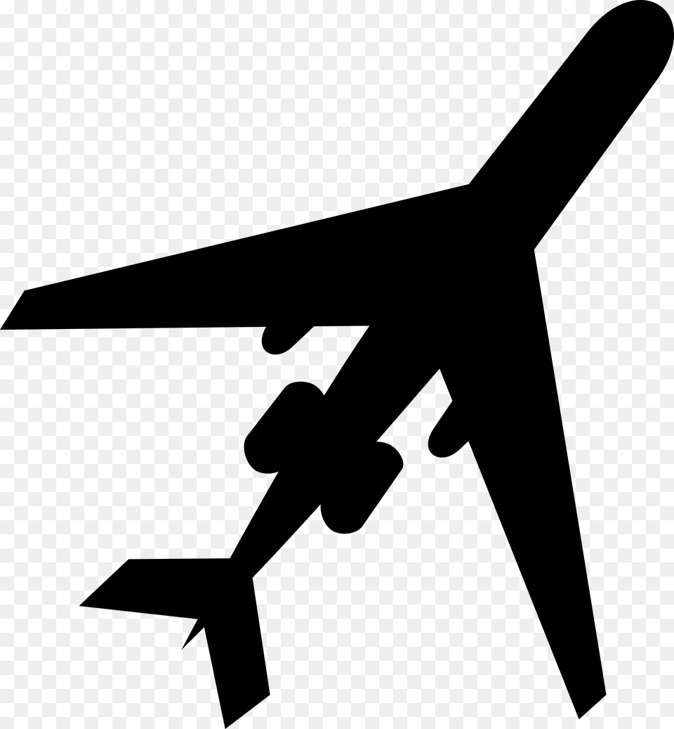 Plane Clipart Silhouette, Gray Png