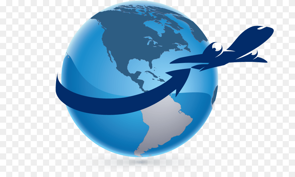 Plane Earth Travel Logo, Astronomy, Outer Space, Planet, Globe Png Image