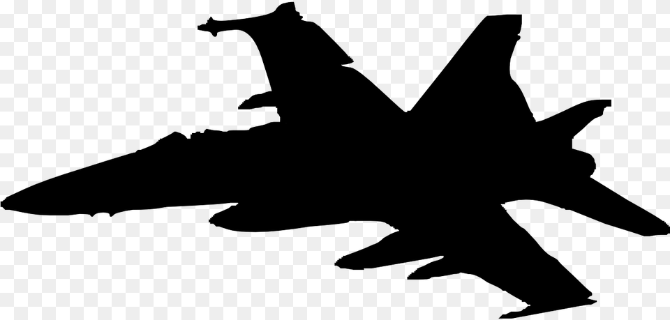 Plane Fast Hornet Silhouette Image Fighter Jet Silhouette, Gray Free Png Download