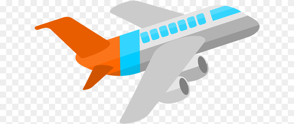 Plane Flat Design, Aircraft, Airliner, Airplane, Transportation Free Png Download