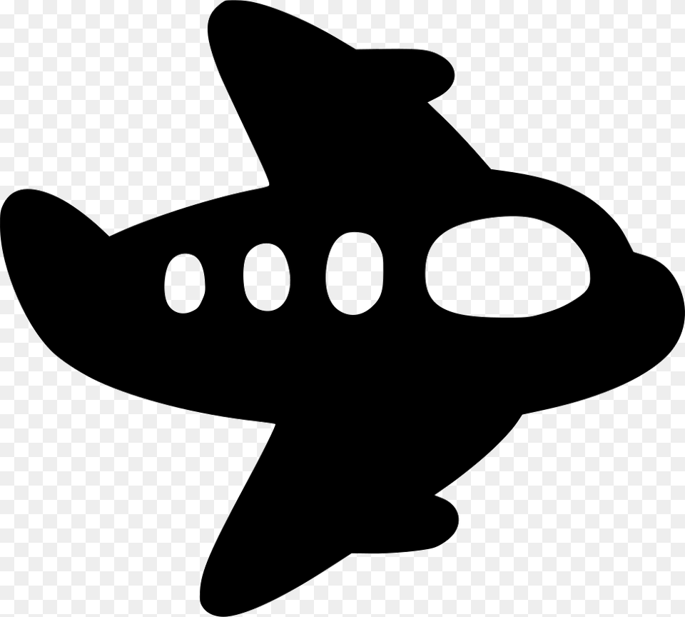 Plane Flying Transport Travel Trip, Silhouette, Stencil, Animal, Fish Free Transparent Png