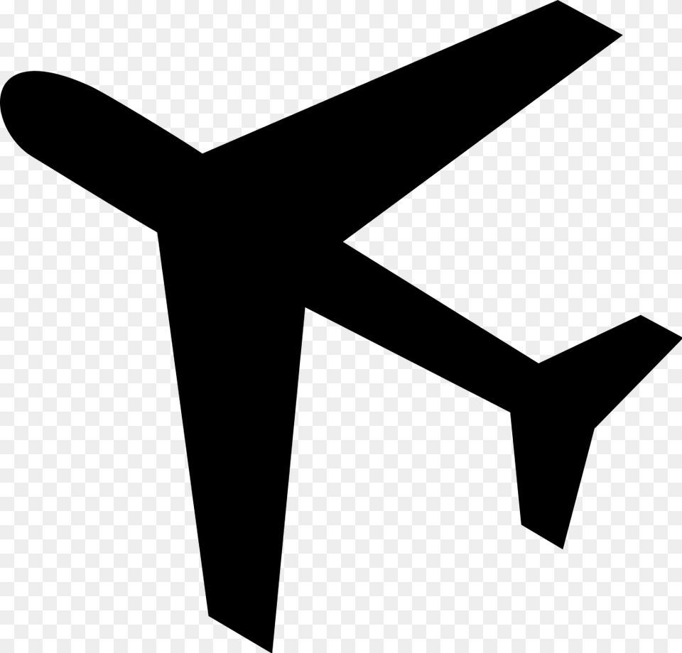 Plane Icon, Gray Free Png Download