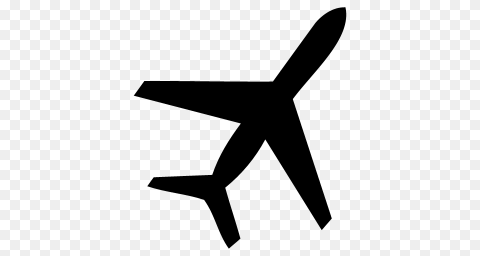 Plane Icon, Gray Png