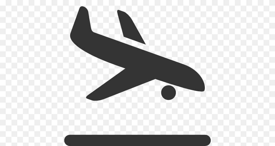 Plane Landing Avion Icon Of Windows Icon, Aircraft, Airliner, Airplane, Transportation Free Png