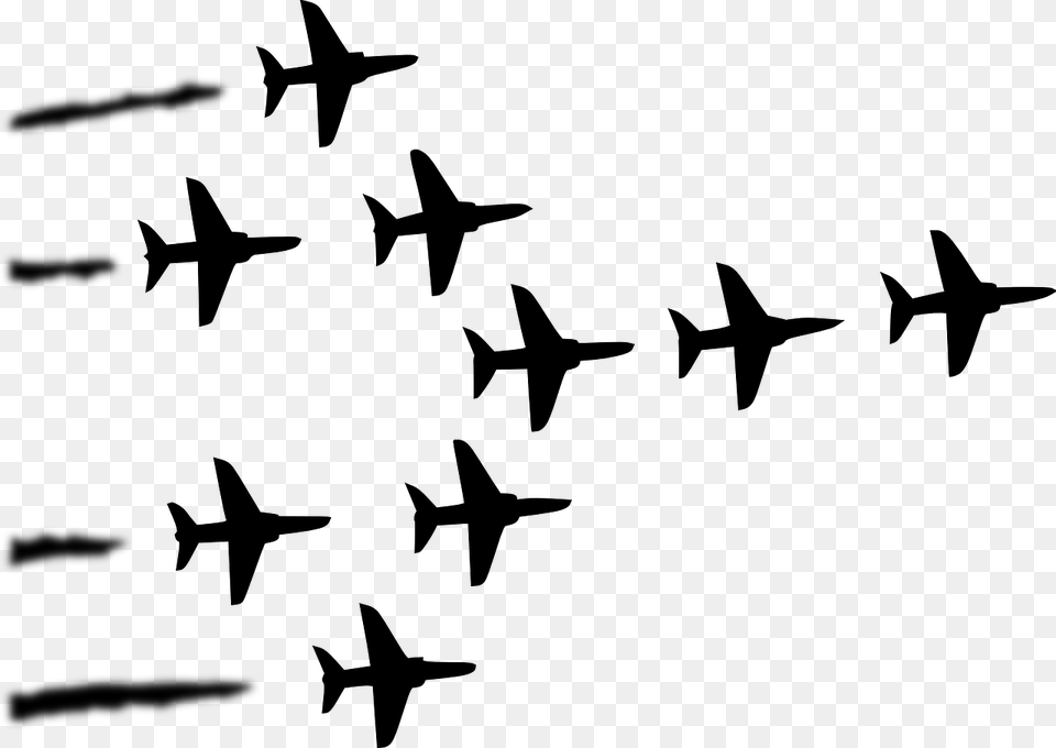 Plane Military Formation Picture Clip Art Air Force, Gray Free Png