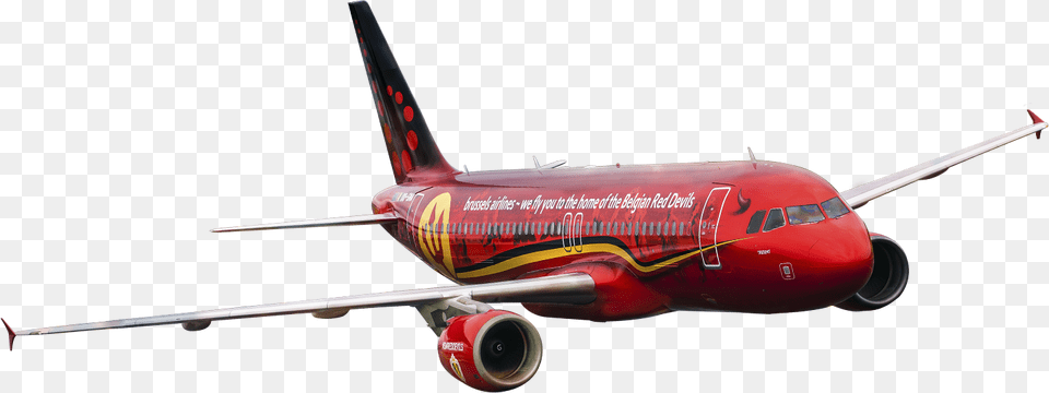 Plane Plane Brussels Airlines Red Devils, Aircraft, Airliner, Airplane, Flight Png