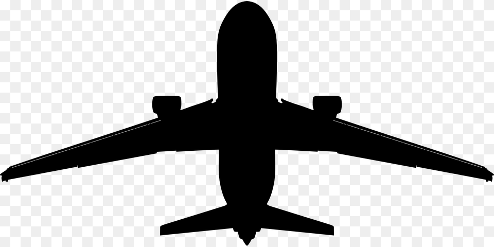 Plane Silhouette, Gray Png Image
