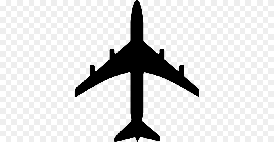 Plane Silhouette Gray Png Image