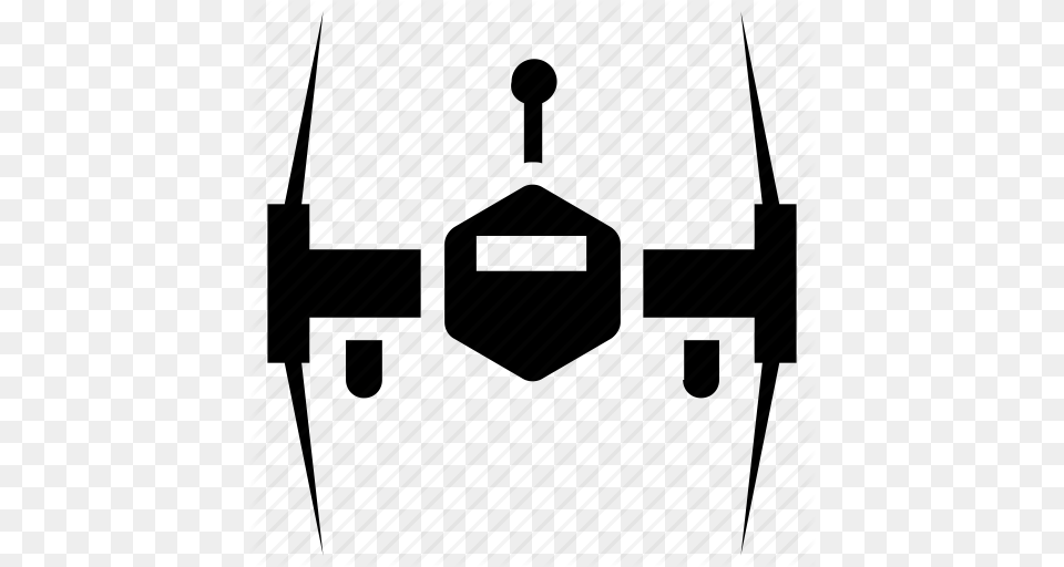 Plane Space Fighter Spaceship Tie Fighter Icon, Firearm, Gun, Rifle, Weapon Free Png Download