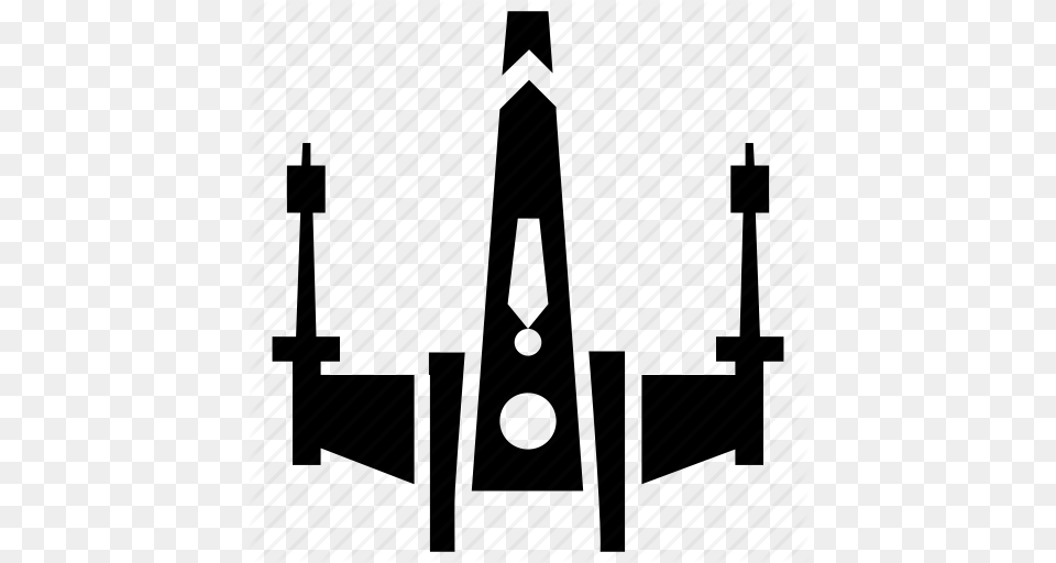 Plane Space Fighter Spaceship Tie Fighter X Wing Fighter Icon, Outdoors, Construction Free Png Download