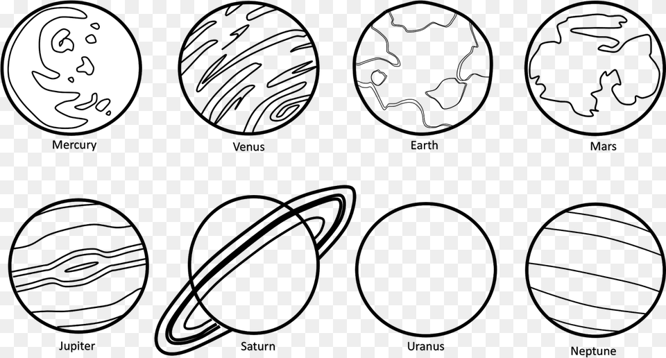 Planet Clipart Uranus Black And White Pictures Of Planets, Text Png