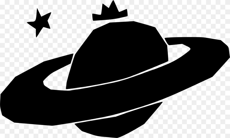 Planet Cowboy Hat Planetarium Silhouette, Gray Png Image