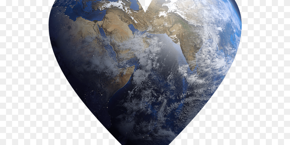 Planet Earth Clipart Earth Heart Heart Earth, Astronomy, Outer Space, Globe Free Png