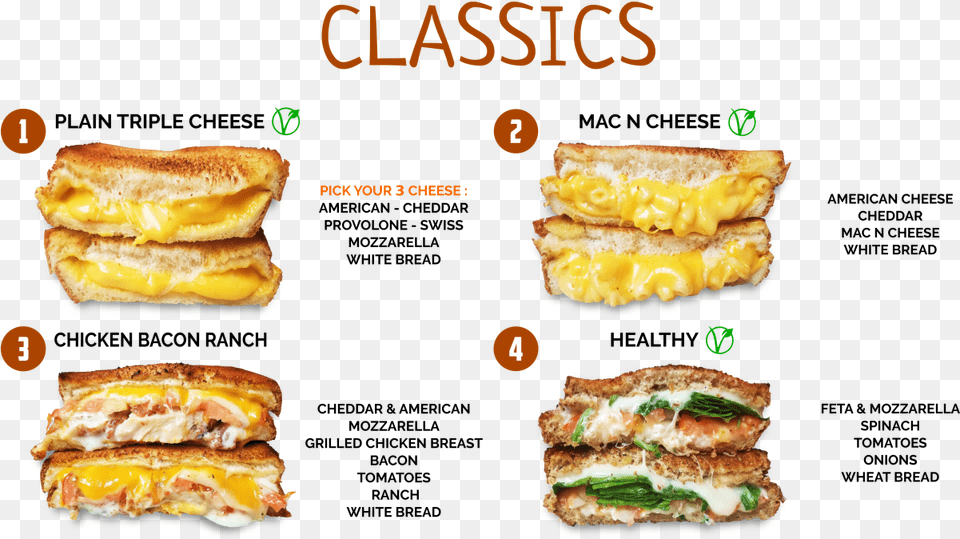 Planet Grilled Cheese Menu, Food, Lunch, Meal, Sandwich Free Png