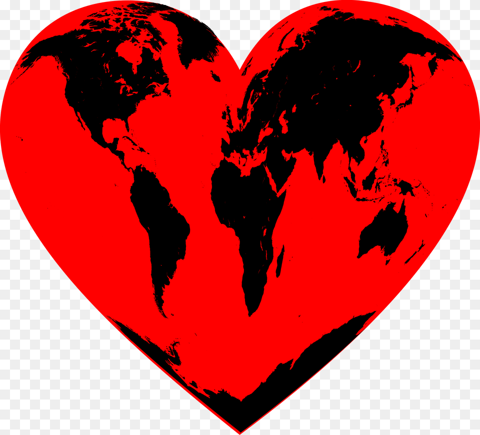 Planet Heart Clip Arts Gray Blank World Map, Person Free Png