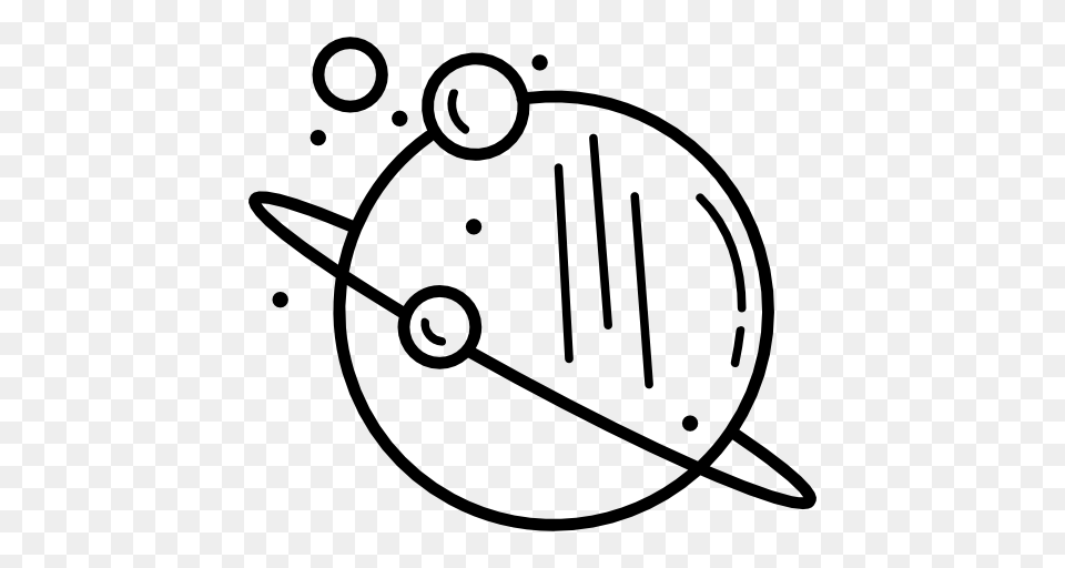 Planet Miscellaneous Science Saturn Astronomy Solar System Icon, Gray Free Png Download