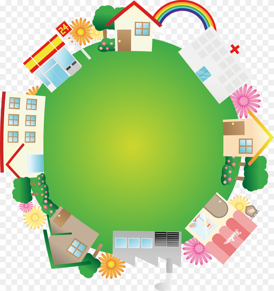 Planet Town Clipart, Neighborhood, Art, Graphics, First Aid Free Png Download