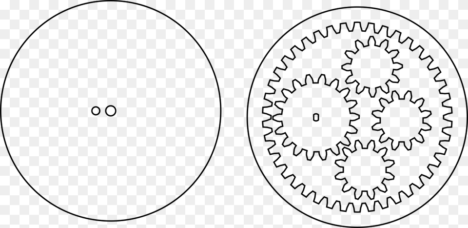 Planetary Gears Laser Cut File, Gray Png Image