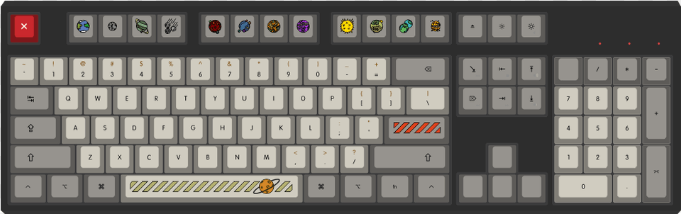 Planetboard By Stiligfox 104 Key Custom Mechanical Akko X Ducky Joker, Computer, Computer Hardware, Computer Keyboard, Electronics Png