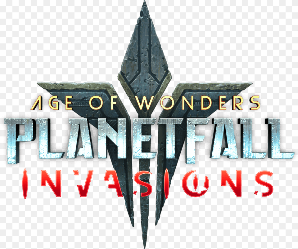 Planetfall Age Of Wonders Planetfall Invasions Logo, Weapon, Book, Publication, Cross Free Png