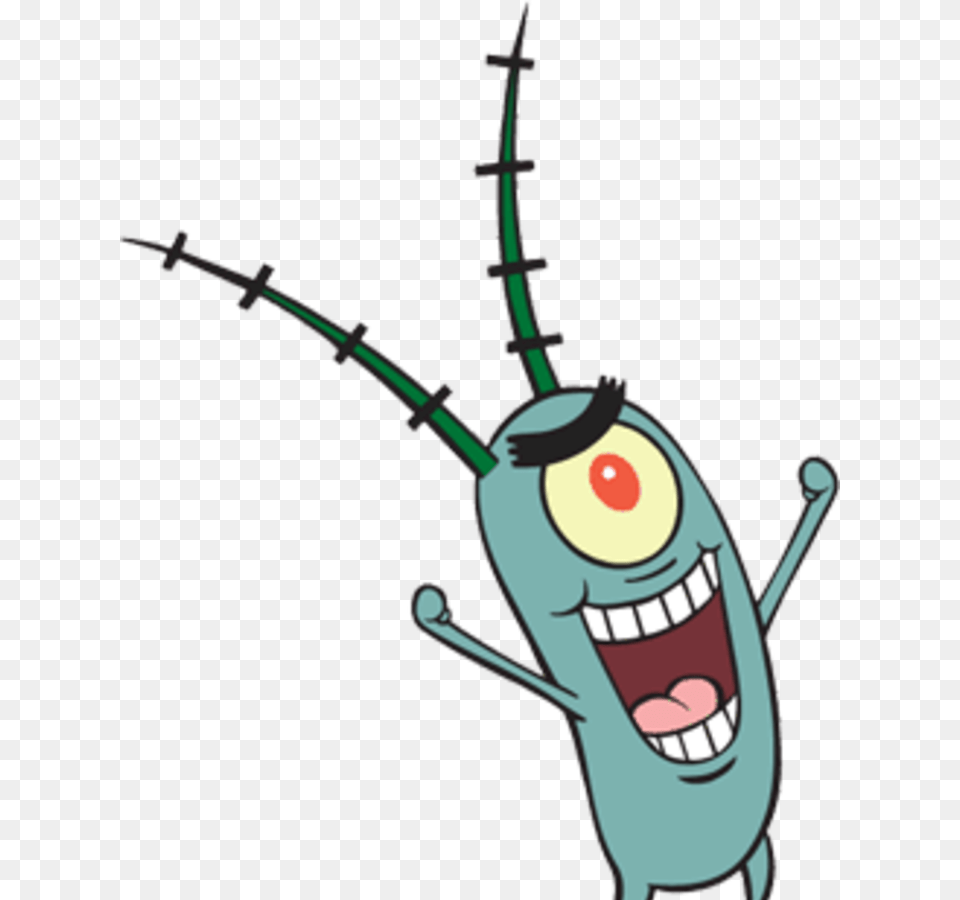 Plankton Making Off With A Krabby Patty Cartoon Plankton, Animal Free Png Download