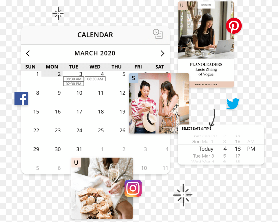 Planoly Visually Plan Manage And Schedule Your Instagram Marketing, Text, Adult, Female, Person Free Png
