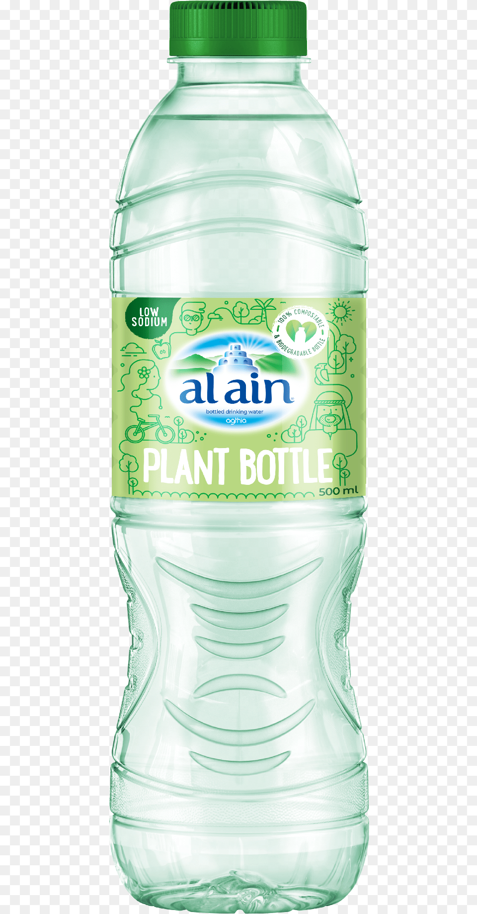 Plant Based Bottle Al Ain Water, Water Bottle, Beverage, Mineral Water, Shaker Free Transparent Png