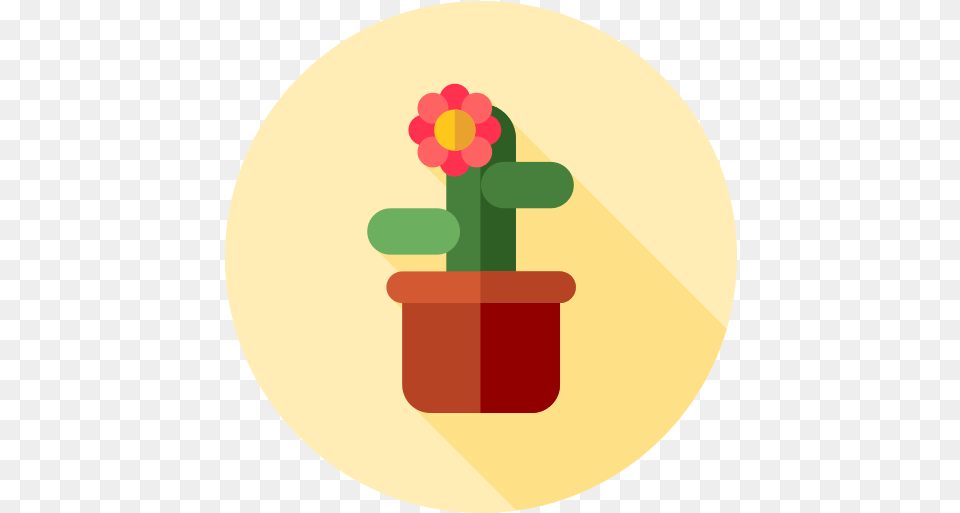 Plant Gardening Icon Zinnia, Potted Plant, Flower Png Image