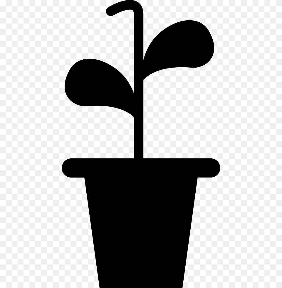 Plant In A Pot Comments House, Stencil, Jar, Potted Plant, Planter Free Png