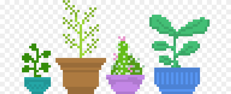 Plant Pixel Art, Vase, Pottery, Potted Plant, Planter Free Transparent Png